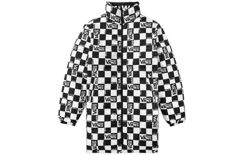 Vans Down Jackets Unisex Black Stand Collar Thickened