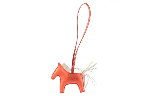 HERMES Charms Unisex Orange/Brick Red/Beige