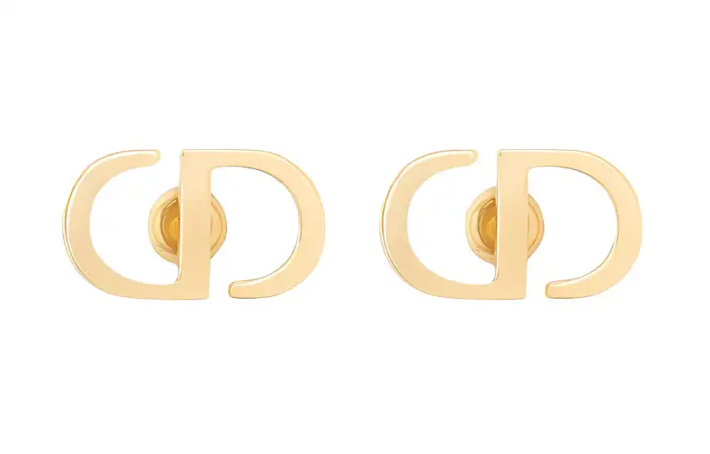 DIOR Stud Earrings Women's Gold