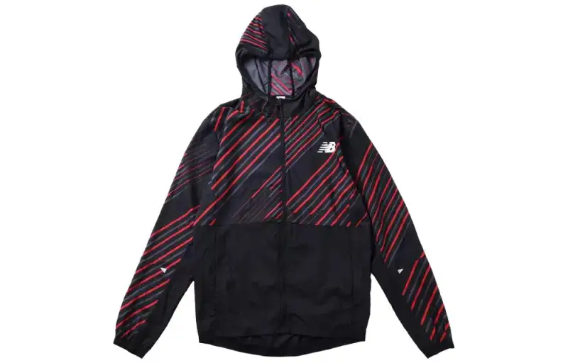 New Balance Jackets Men's Black Hooded Moderate Other