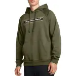 Under Armour Rival Letter Fleece Lined Casual Hooded Training Sports Breathable Sweatshirt Men's Green