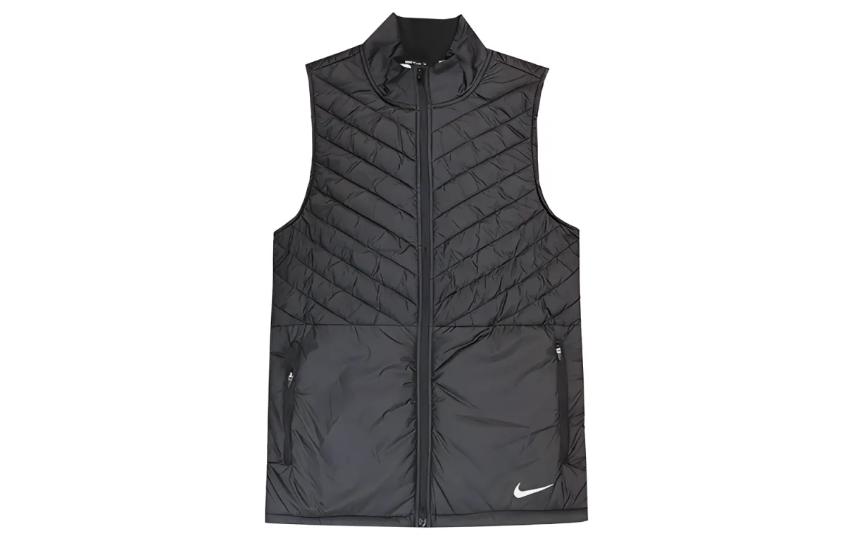 Nike Vests Men's Black Stand Collar Moderate Other
