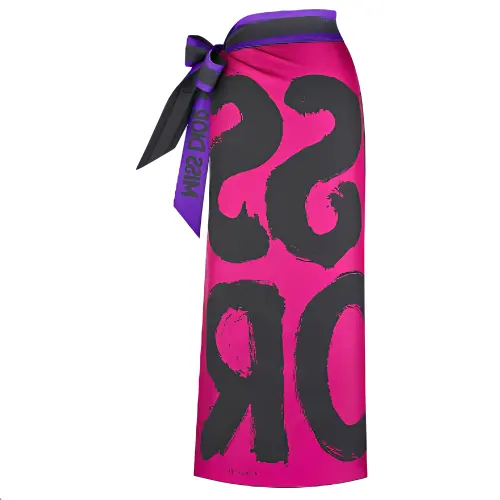 DIOR Multicolor Design Silk Belts Women's