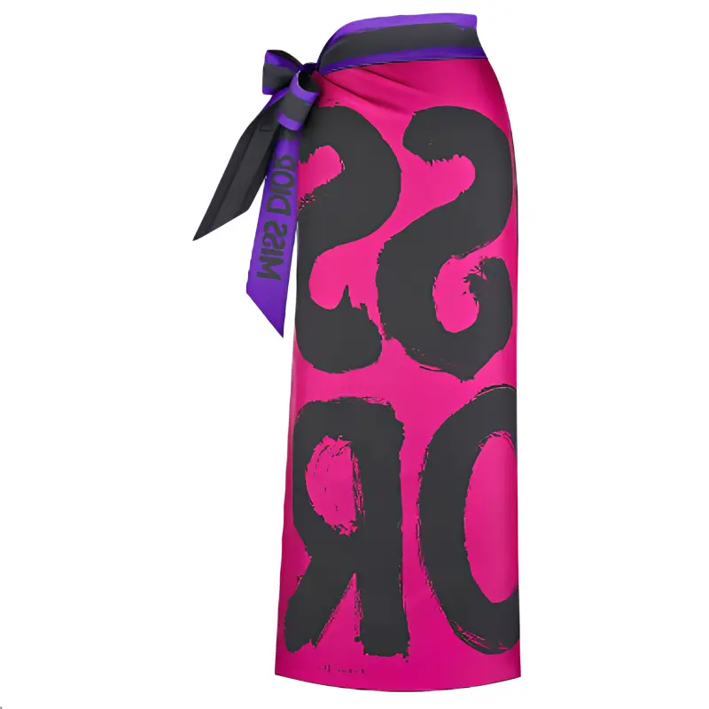 DIOR Multicolor Design Silk Belts Women's