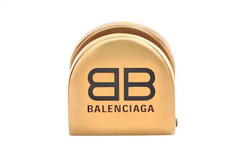 Balenciaga Brass Clip On Earrings Women's