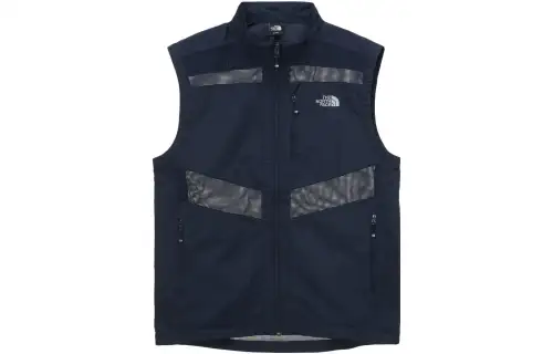 THE NORTH FACE Vests Men's Blue Stand Collar Other
