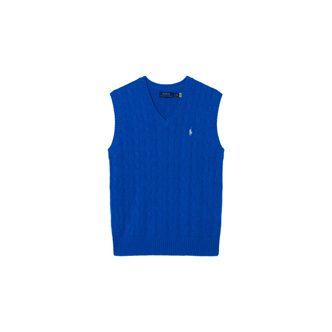 Polo Ralph Lauren Vests Men's Blue V Neck Moderate Other