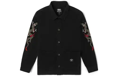 Vans Jackets Men's Black Lapel Moderate Other