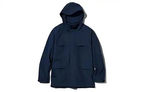 UNIQLO Waterproof And Breathable Windbreaker Jacket Men's Navy Blue