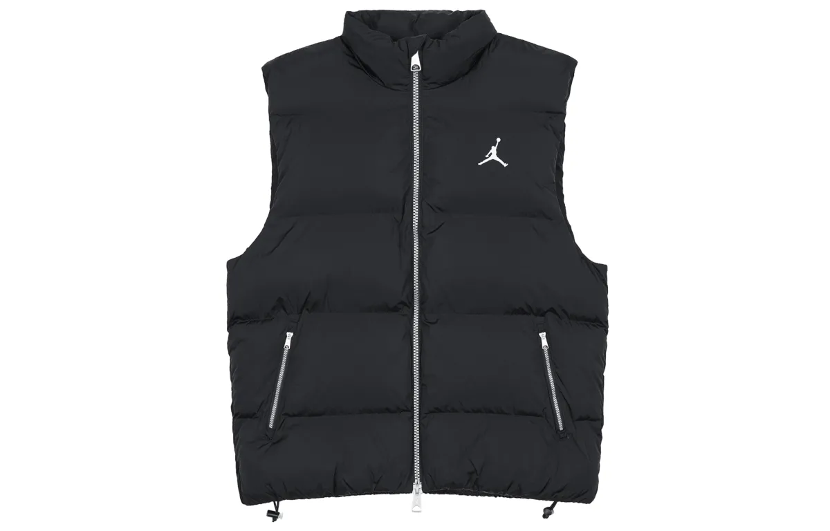 Jordan Vests Men's Black Stand Collar Moderate Other