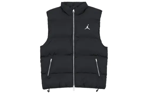 Jordan Vests Men's Black Stand Collar Moderate Other
