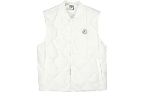 Skechers Down Vests Men's Tofu White/0211 Stand Collar Moderate Other