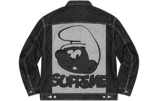 Supreme x Smurfs denim trucker jacket