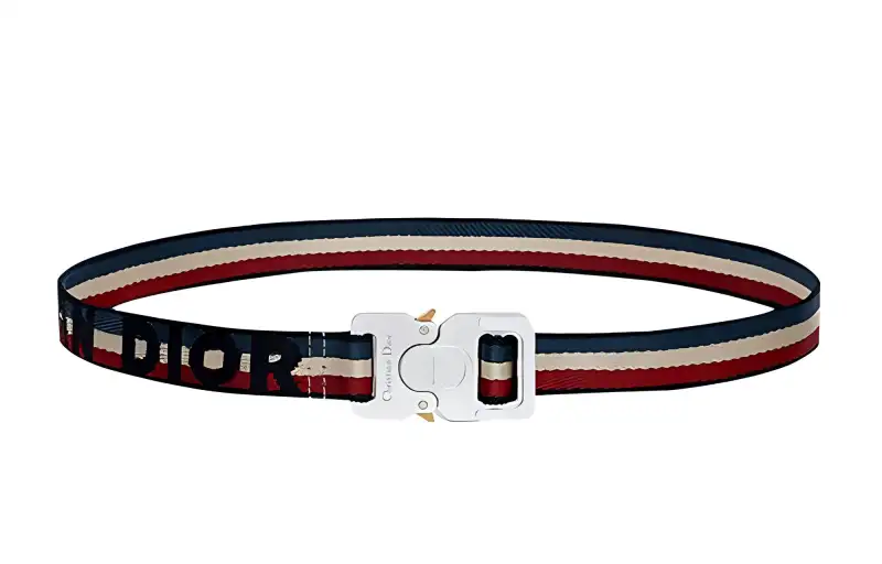 DIOR Fabric Belts Men's Multicolor Width 2cm