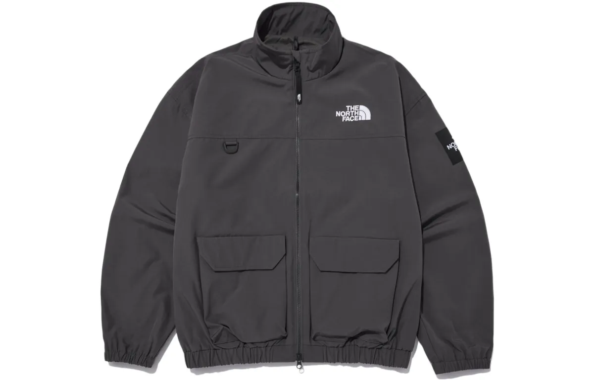 THE NORTH FACE Jackets Unisex Gray Stand Collar Moderate Workwear