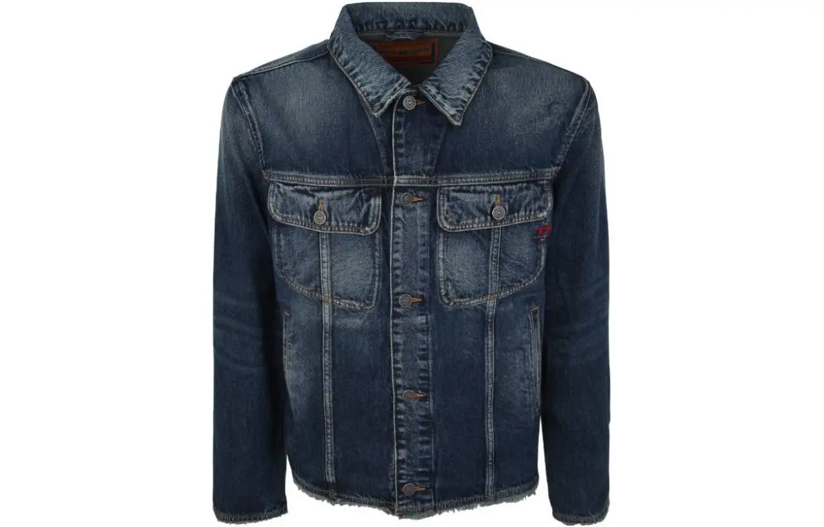 DIESEL Denim Jackets Men's Blue Lapel Moderate Other