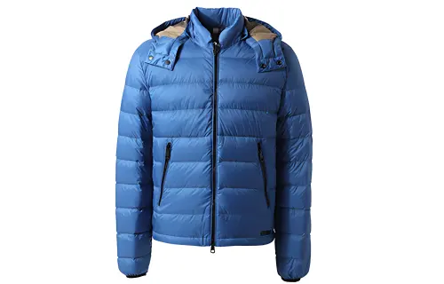 Burberry Down Jackets Men's Blue Detachable Hood Moderate