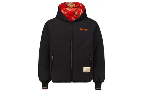EVISU Down Jackets Unisex Hooded Thickened Reversible