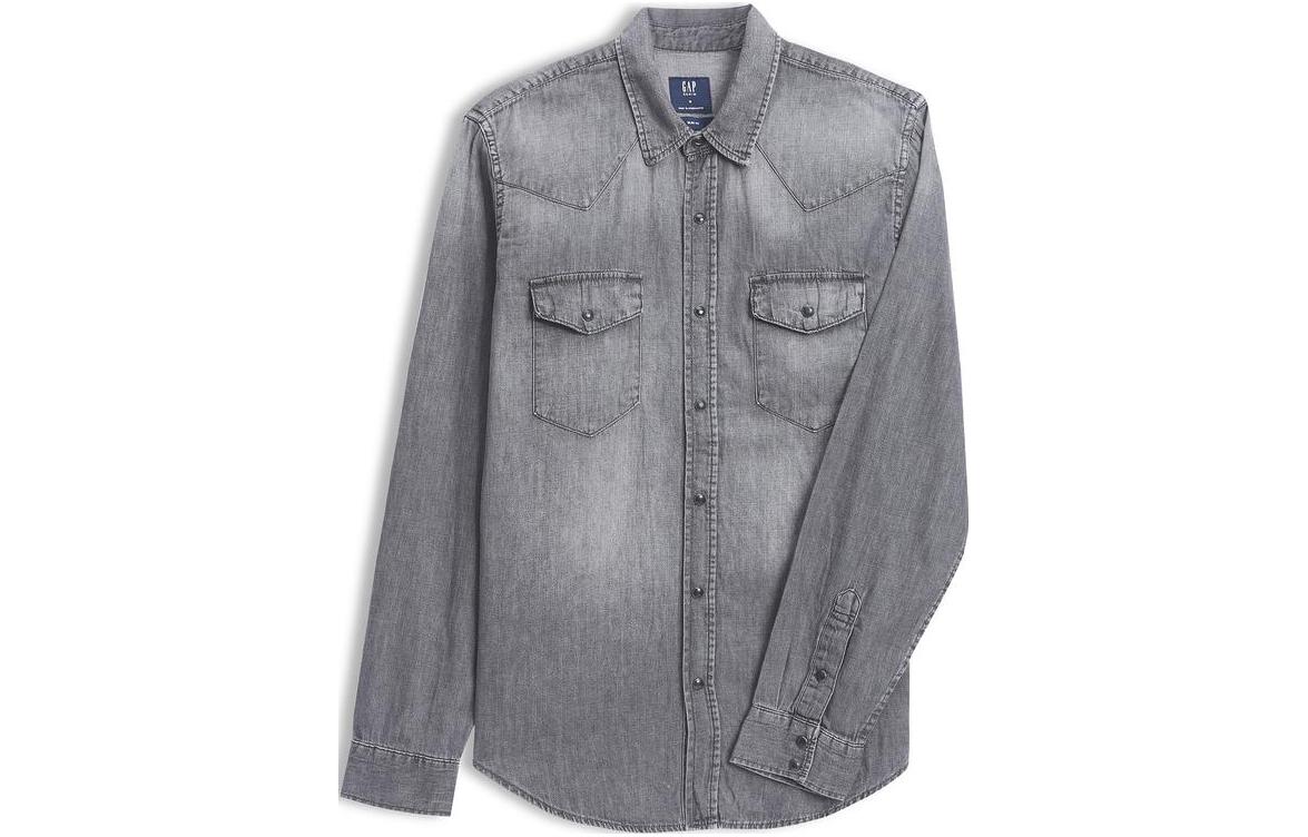 GAP Denim Jackets Men's Concrete Gray Moderate