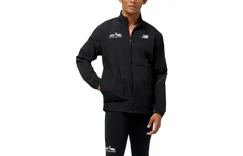 New Balance Jackets Men's Black Stand Collar Moderate Other