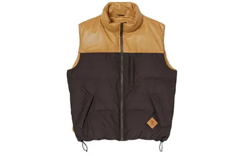 Timberland FW23+81 3 Down Vests Unisex Dark Brown Stand Collar Moderate Other