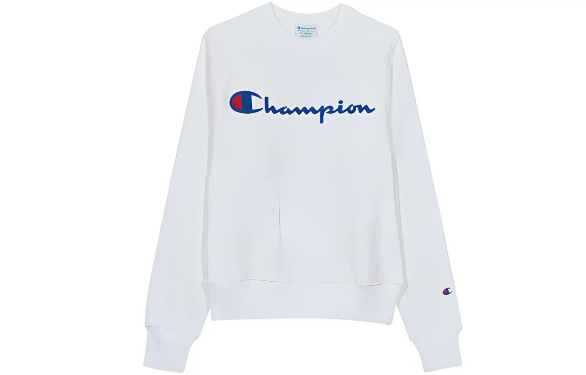 Champion Sweatshirt US Version Unisex White