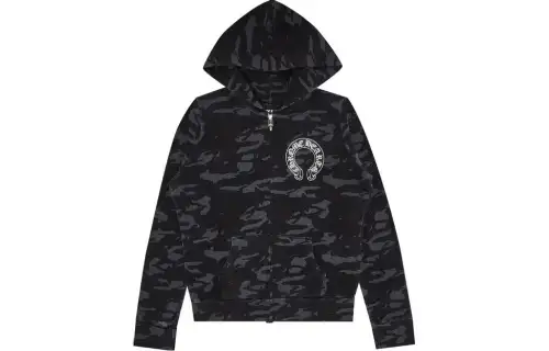 Chrome Hearts Jackets Men's Black Hooded Moderate Other