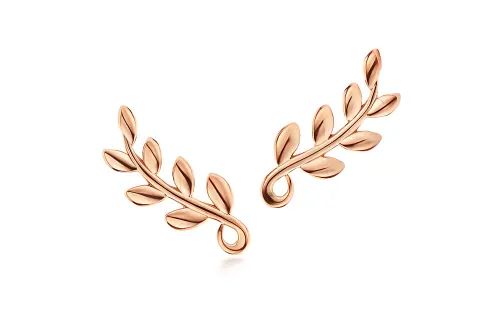 TIFFANY & CO. 18K Rose Gold Earrings Women's Rose Gold