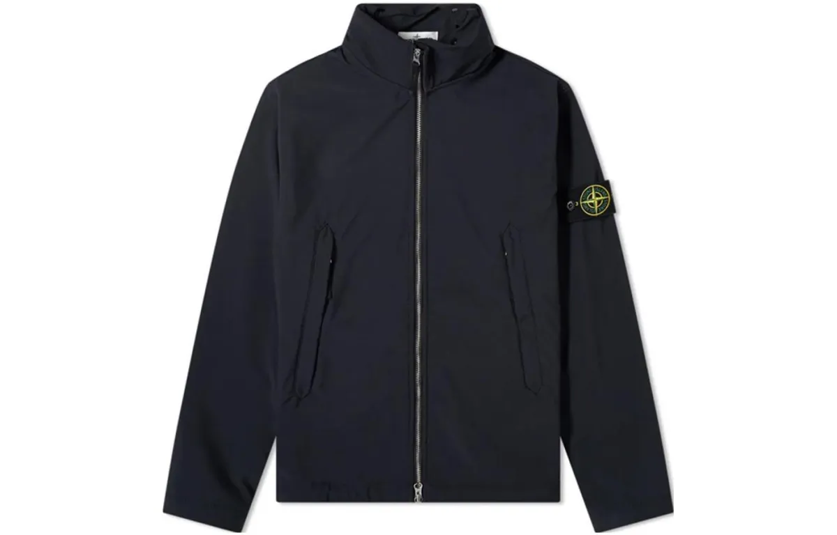 STONE ISLAND Jackets Men's Black Turtleneck Moderate Straight Fit