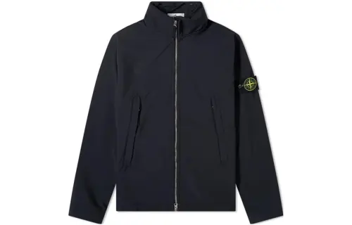STONE ISLAND Jackets Men's Black Turtleneck Moderate Pilot