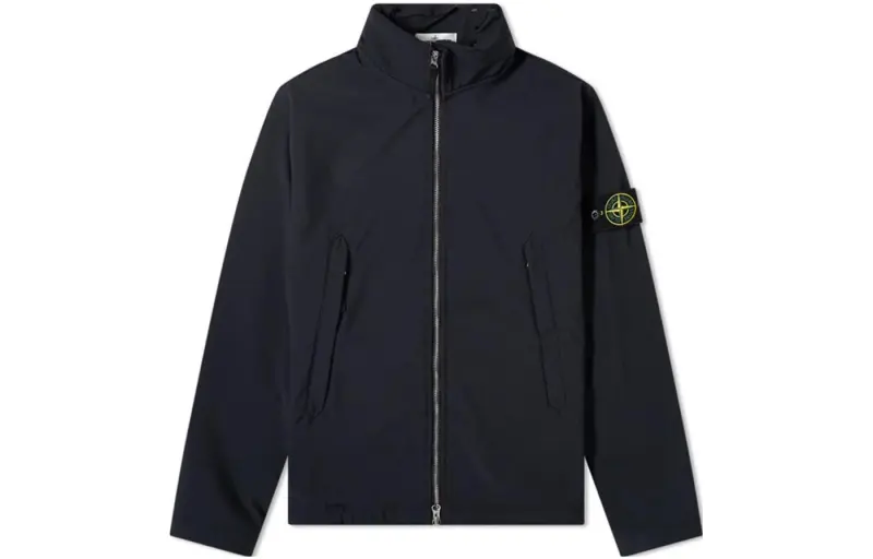 STONE ISLAND Jackets Men's Black Turtleneck Moderate Pilot