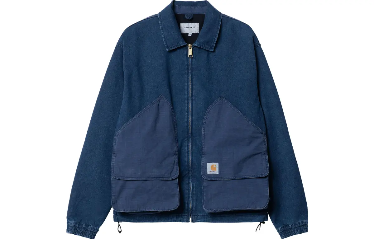 Carhartt WIP Jackets Men's Blue Lapel Moderate Other