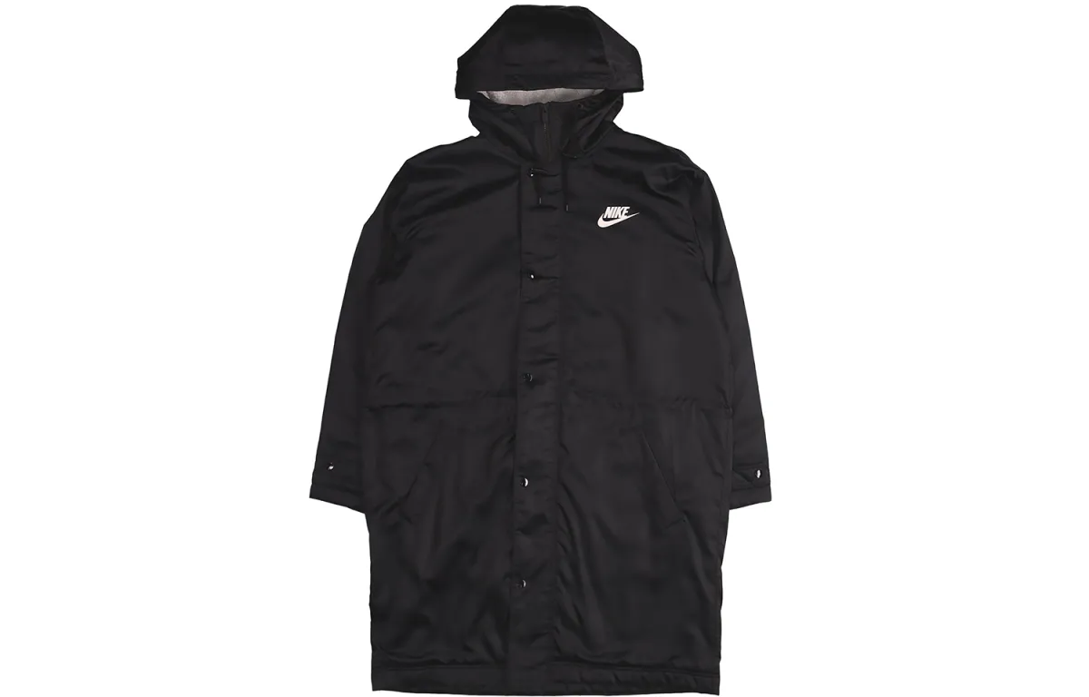 Nike Puffer Jackets Men's Black Hooded Moderate