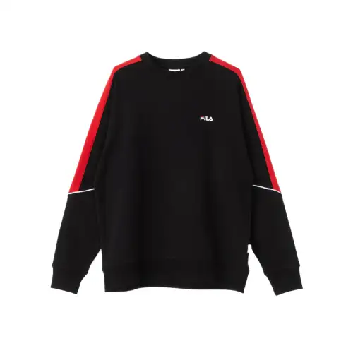 FILA Sweatshirts Unisex Black Crew Neck Moderate Regular