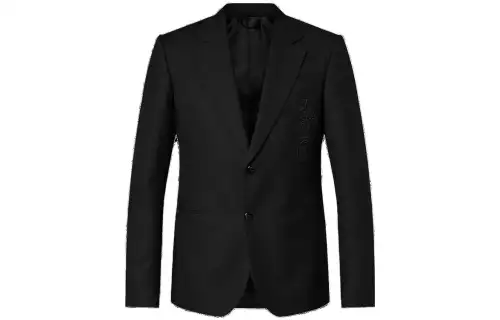 LOUIS VUITTON Embroidered Signature Wool Pont Neuf Jacket