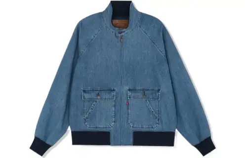 Levis Denim Jackets Men's Blue Stand Collar Moderate Other