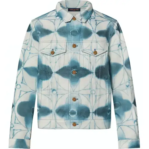 LOUIS VUITTON SS23 Denim Jacket Men's Blue Gray