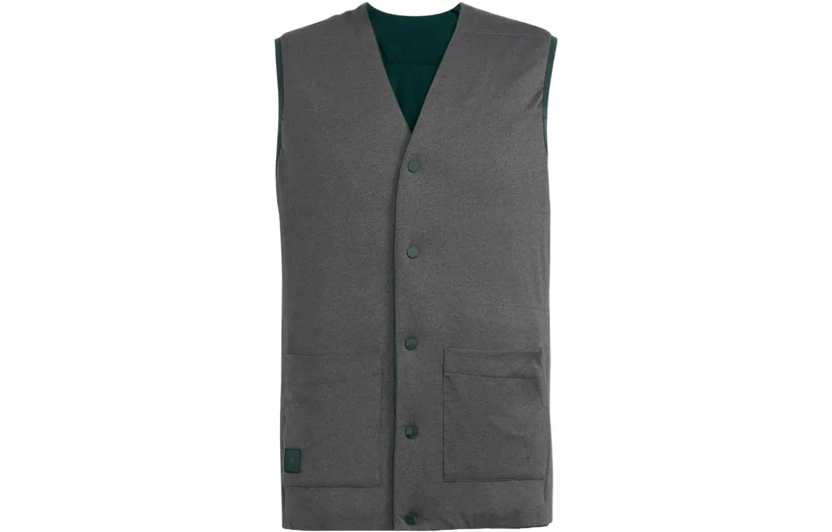 Adidas Vests Men's Green V-neck Moderate Other