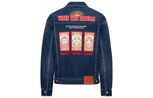 EVISU Denim Jackets Men's Denim Blue Moderate