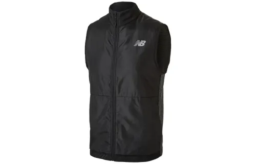 New Balance Vests Men's Black Stand Collar Moderate Other