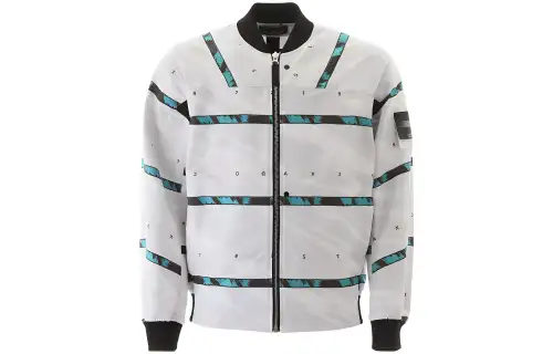 STONE ISLAND Jackets Men's White Baseball Collar Moderate Other