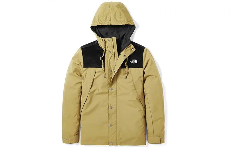 THE NORTH FACE Outdoor Hiking Waterproof Windproof Windbreaker Jacket Unisex Khaki