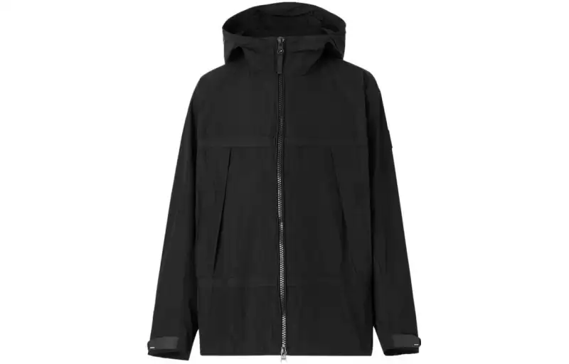 Burberry Zipped Hooded Windbreaker