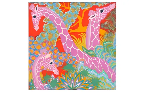 HERMES Knit Scarves Unisex Orange