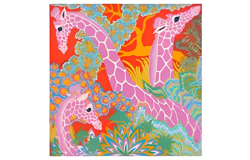 HERMES Knit Scarves Unisex Orange