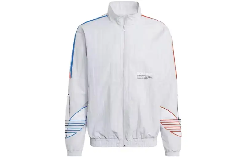 Adidas Originals Jackets Men's White Stand Collar Moderate Other