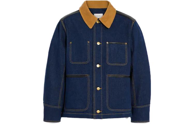 COACH SS23 Denim Jacket Men's Blue