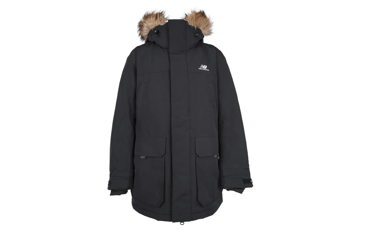 New Balance Down Jackets Men's Black Hooded Thickened Other