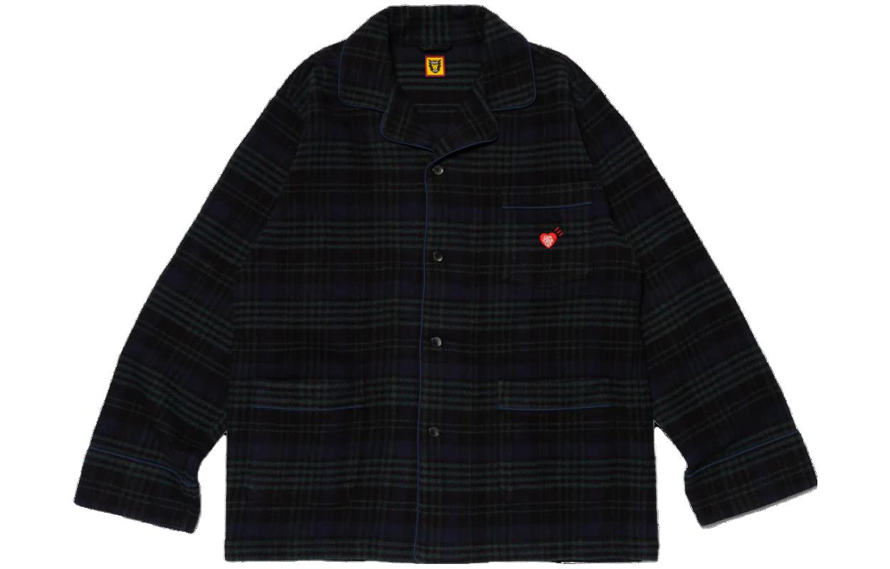 Куртка Human Made Plaid Casual Jacket (темно-синяя)