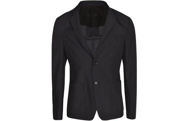 Prada technical poplin single-breasted jacket
